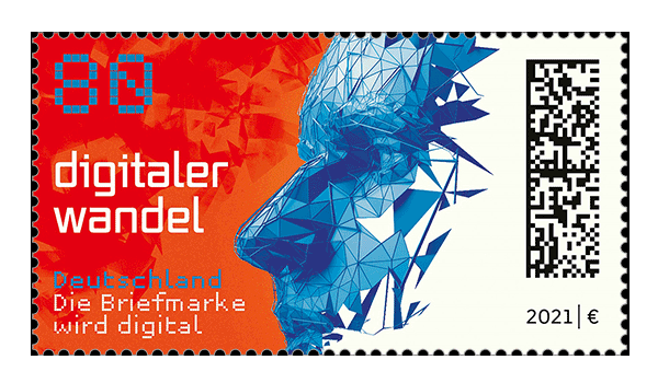 Die neue Briefmarke: "Digitaler Wandel".